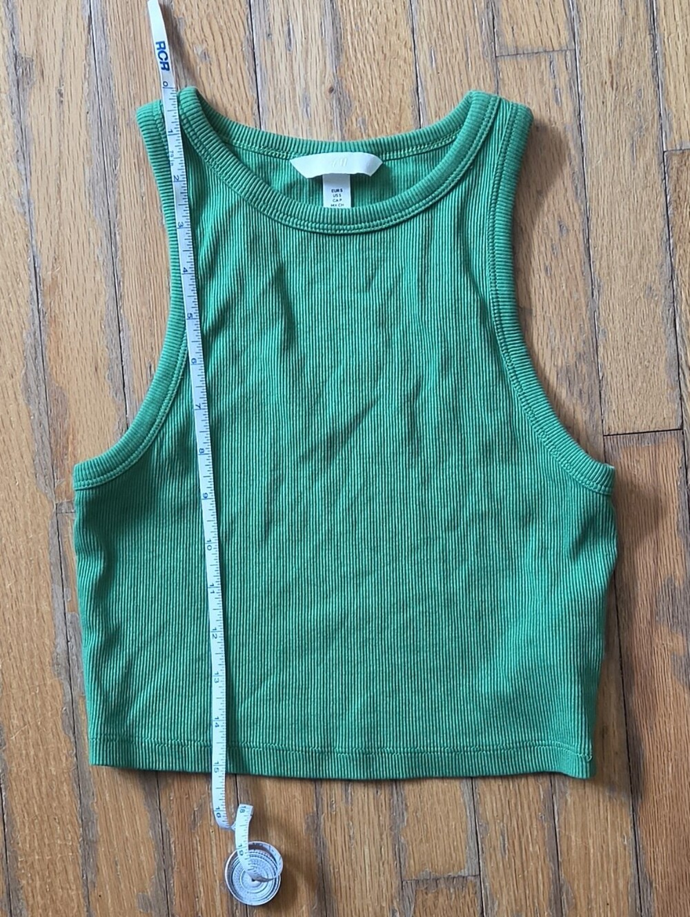 H&M Ribbed Green Cropped Tank S - Picture 5 of 5